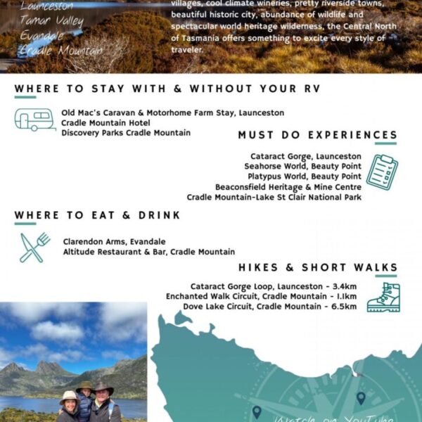 FREE Launceston to Cradle Mountain Road Trip Itinerary Quick Guide